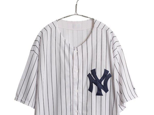ヤンキース ベーブルース ベースボール シャツ メンズ XXXL 程 MLB オフィシャル 野球 マジェスティック 大リーグ 大きいサイズ ジャージ ヤンキース ベーブルース ベースボール シャツ メンズ XXXL 程