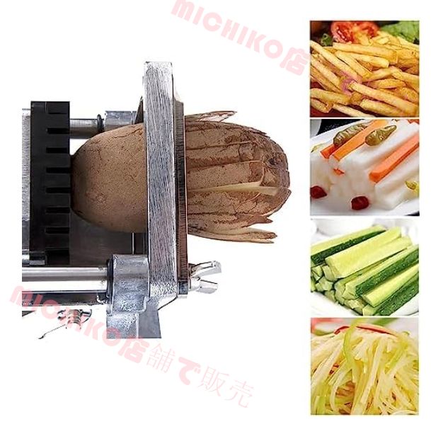 非常に有望な フライドポテトカッター ステンレススチール 業務用フライドポテトカッター プロの業務用および家庭用フライドポテトカッター サツマイモ ニンジン ヤムイモ キュウリ用の6mm 9mm 12mmの刃付き 13mm 【大好評販売】