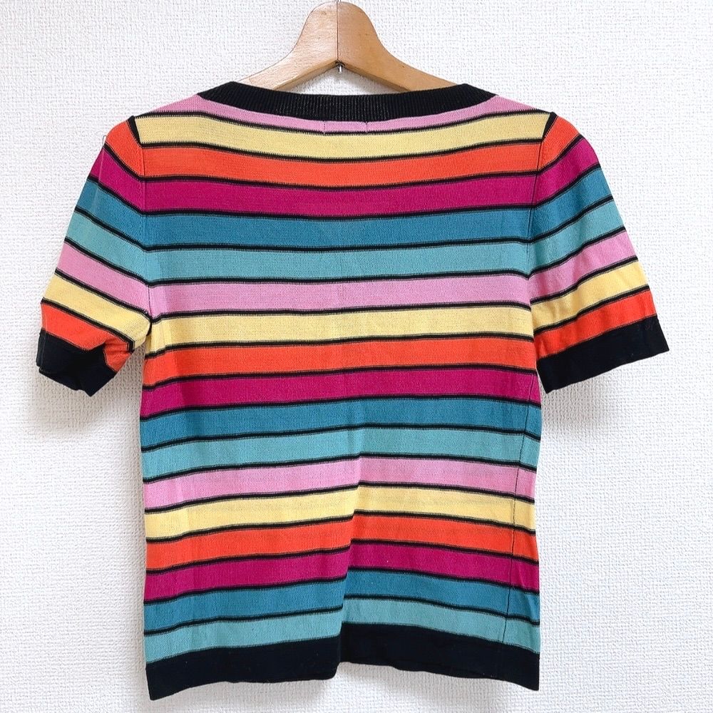 ソニアリキエル SONIA RYKIEL ボーダー ニット 半袖 マルチカラー 38