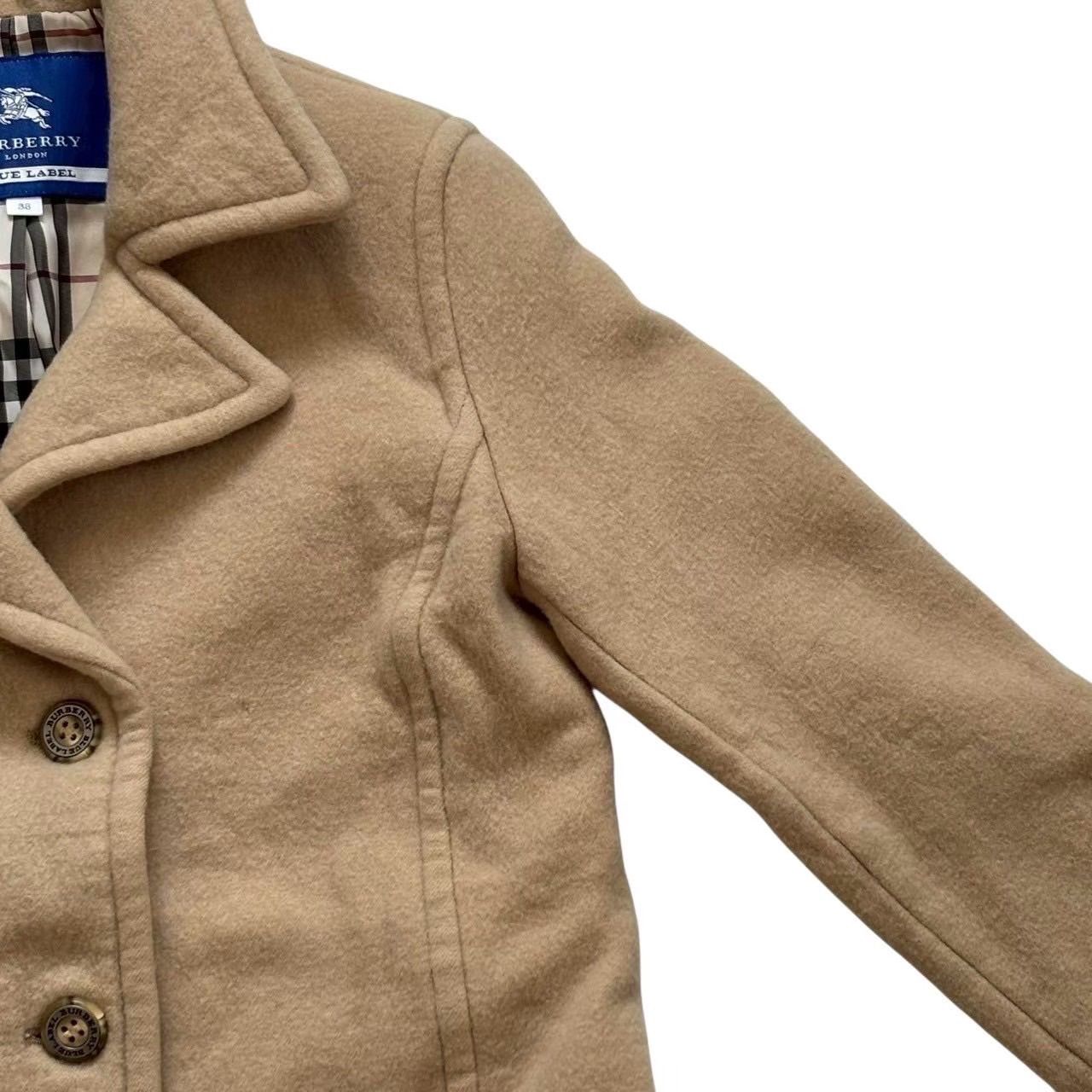 ダブルフェイス◎バーバリーズ　ピーコート　ダブル　ベージュ　ウール BURBERRY バーバリー ピーコート ベージュ ムートン ダブルブレスト 襟