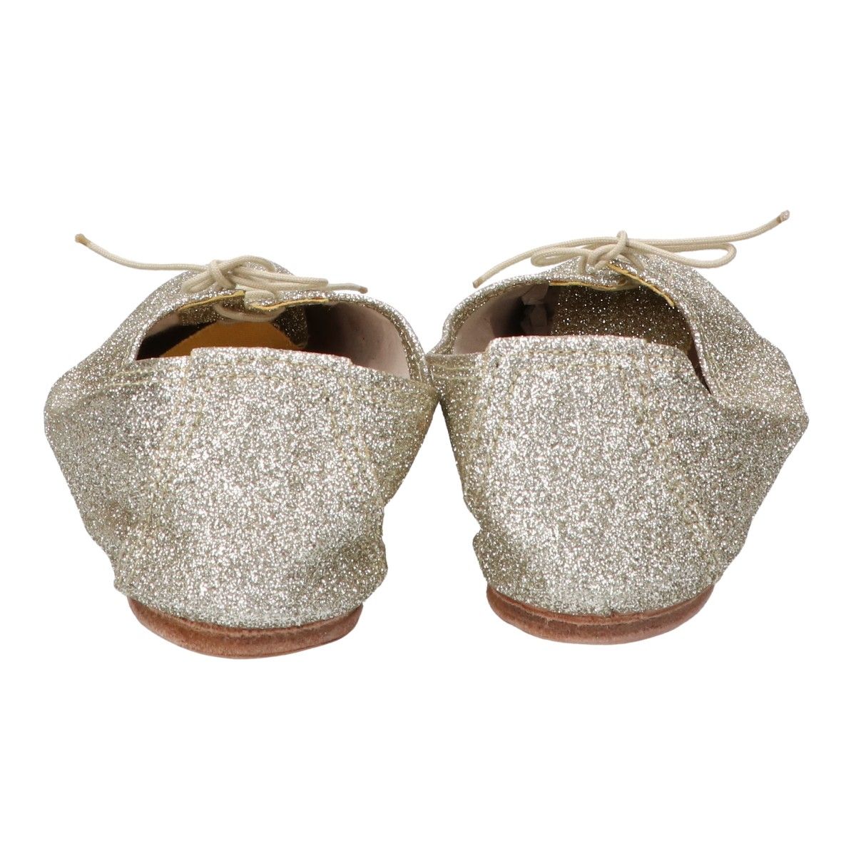 PORSELLI ポルセリ ゴールド ラメ バレエシューズ 38 - メルカリ