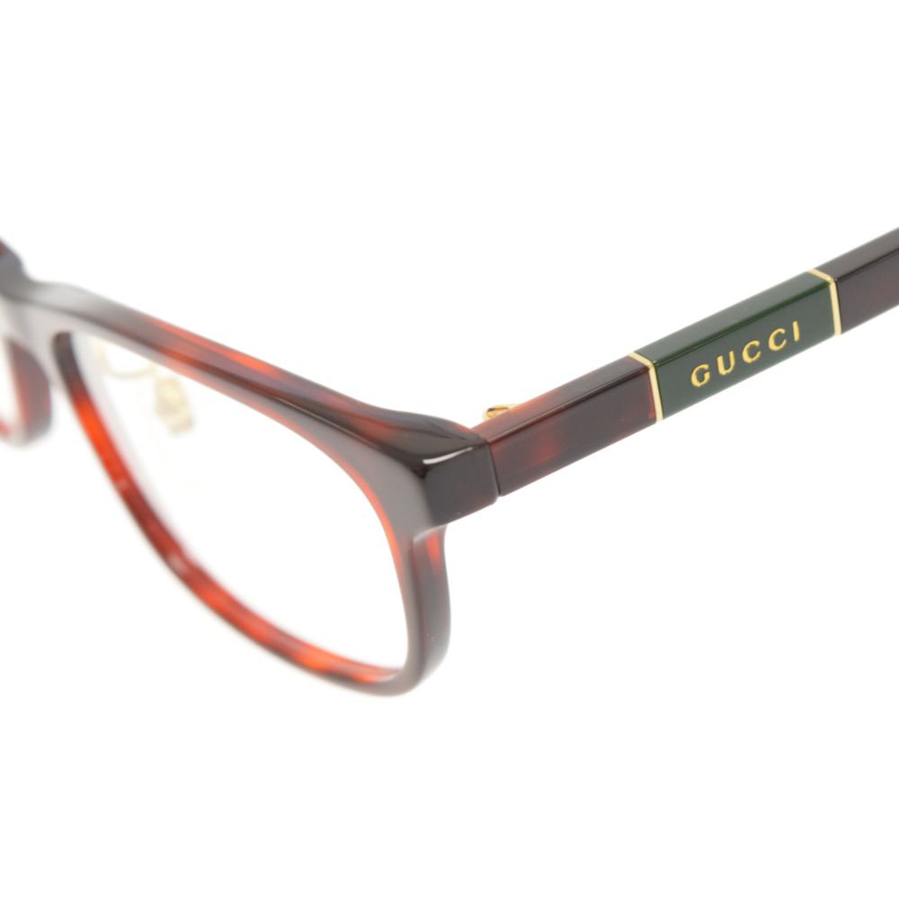 GUCCI (グッチ) ウェリントン メガネ GG0858OJ アイウェア ブラウン
