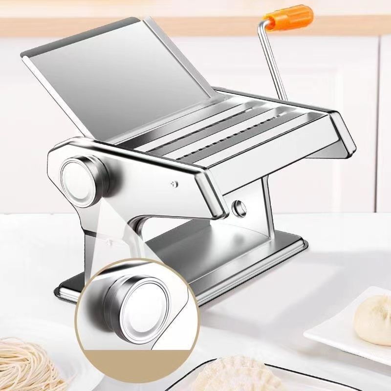 パスタマシン 手動 製麺機 2カッター 2-3/4-5mm 6段階厚み調整 パスタマシン 手動 製麺機 2カッター 2-3/4-5mm 6段階厚み調整