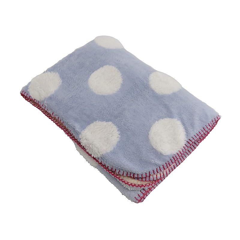 パルマート(Palmart) ひざ掛け パープル×ホワイト 120×80cm CLASSY ブランケット ドット 1