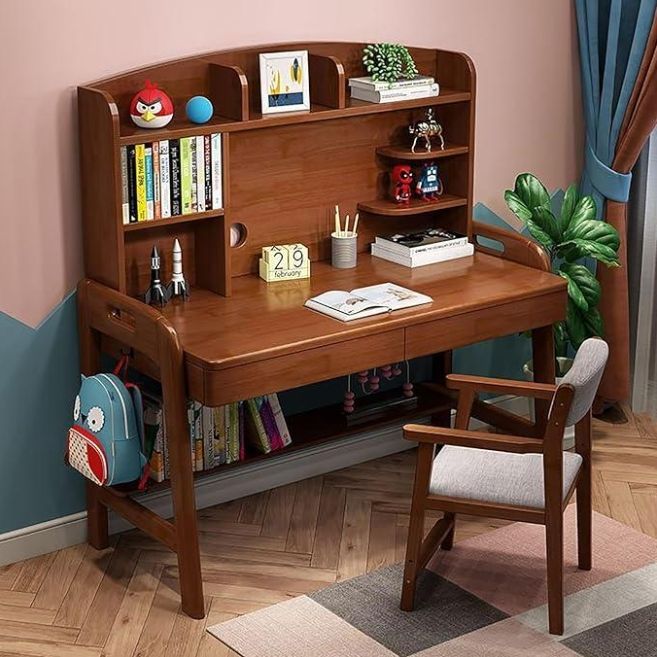 大和屋 すくすくチェアイーエス テーブル＆ガード付 ブラウン