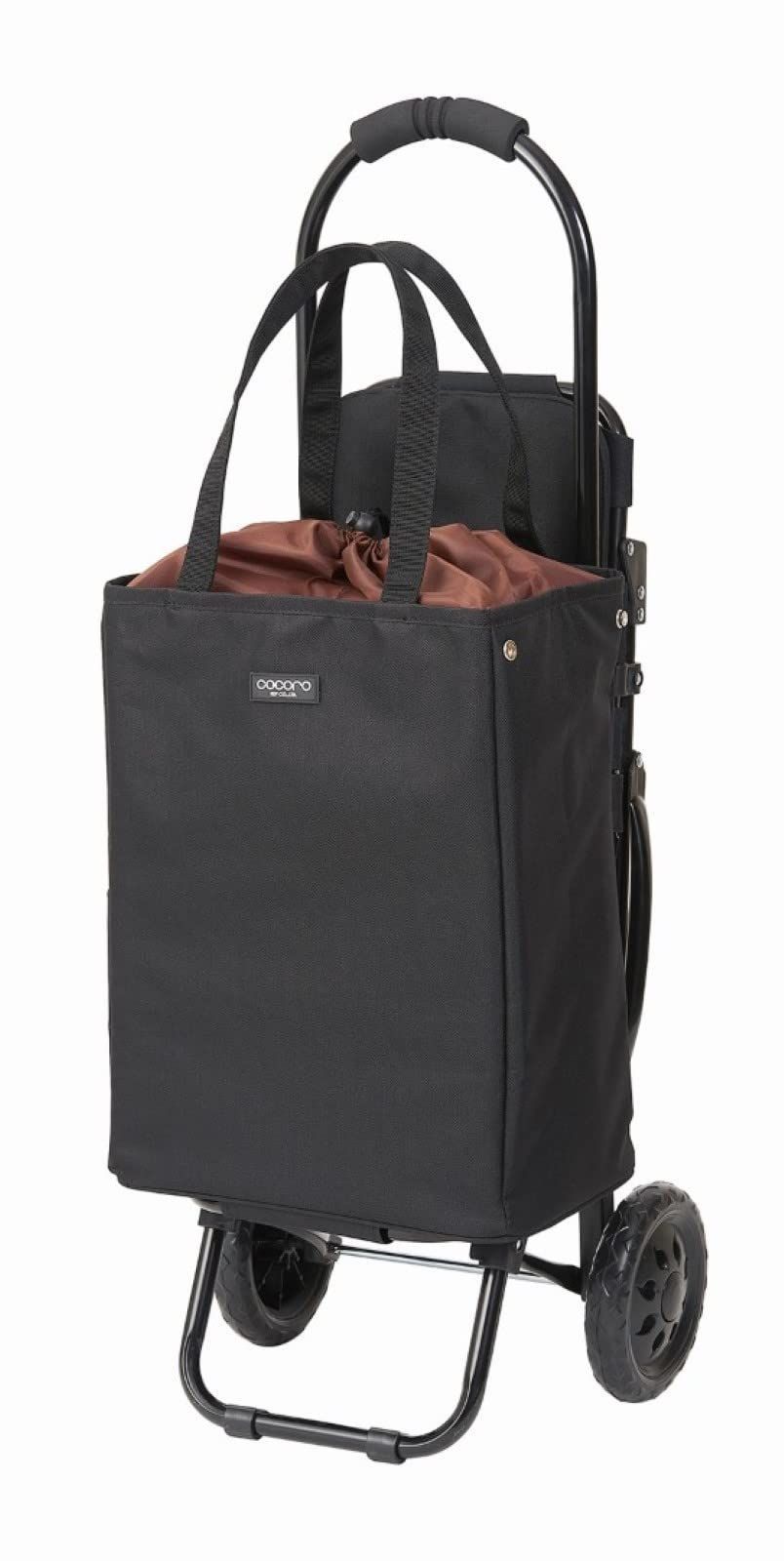 ブレイク 保温 ブラック 保冷 椅子付き W300xD185xH860mm 折りたたみ 約22L ショッピングカート COCOROコ･コロ 475256 レップREP