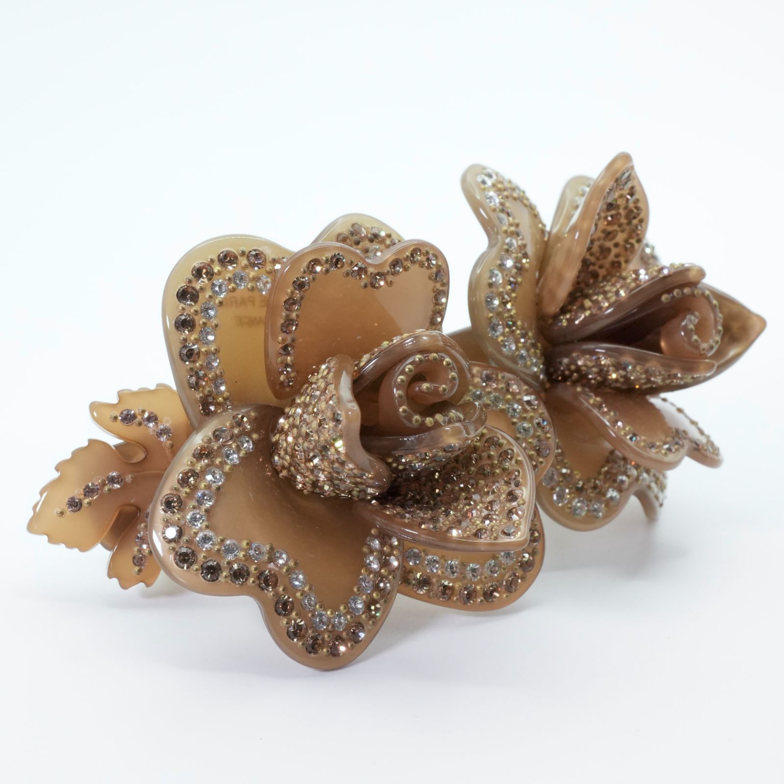 アレクサンドルドゥパリ カメリア 薔薇 フラワー ブラウン|25-1787L