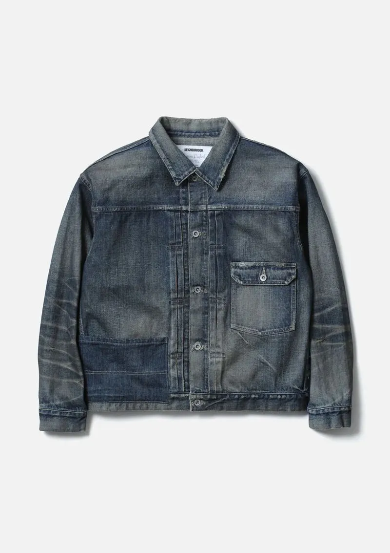 極美品 24aw ネイバーフッド サベージ デニムジャケット XL NEIGHBORHOOD - NEIGHBORHOOD SAVAGE DENIM TYPE-1 JACKET 24SS