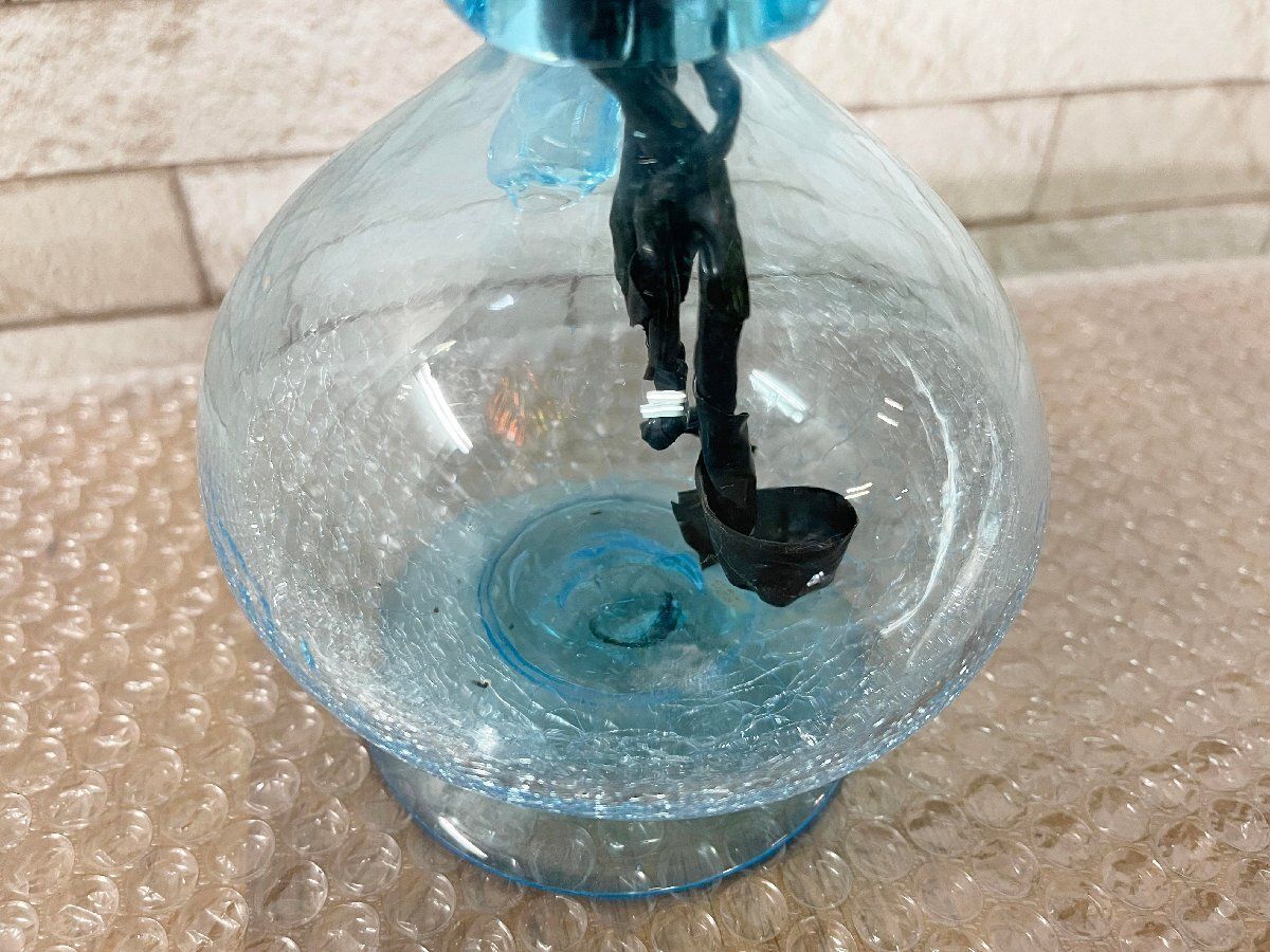 □琉球ガラス インテリア 硝子 ハイビスカス 朝顔 アサガオ 蕾 花 花瓶