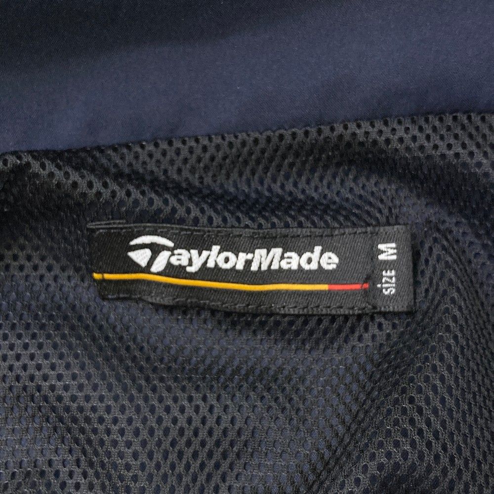 サイズ：M TAYLOR MADE テーラーメイド AF9893 2way ジップ ジャケット ボーダー柄 ネイビー系 [240101496845] ゴルフウェア メンズ ストスト サイズ：M TAYLOR MADE テーラーメイド AF9893 2way ジップ