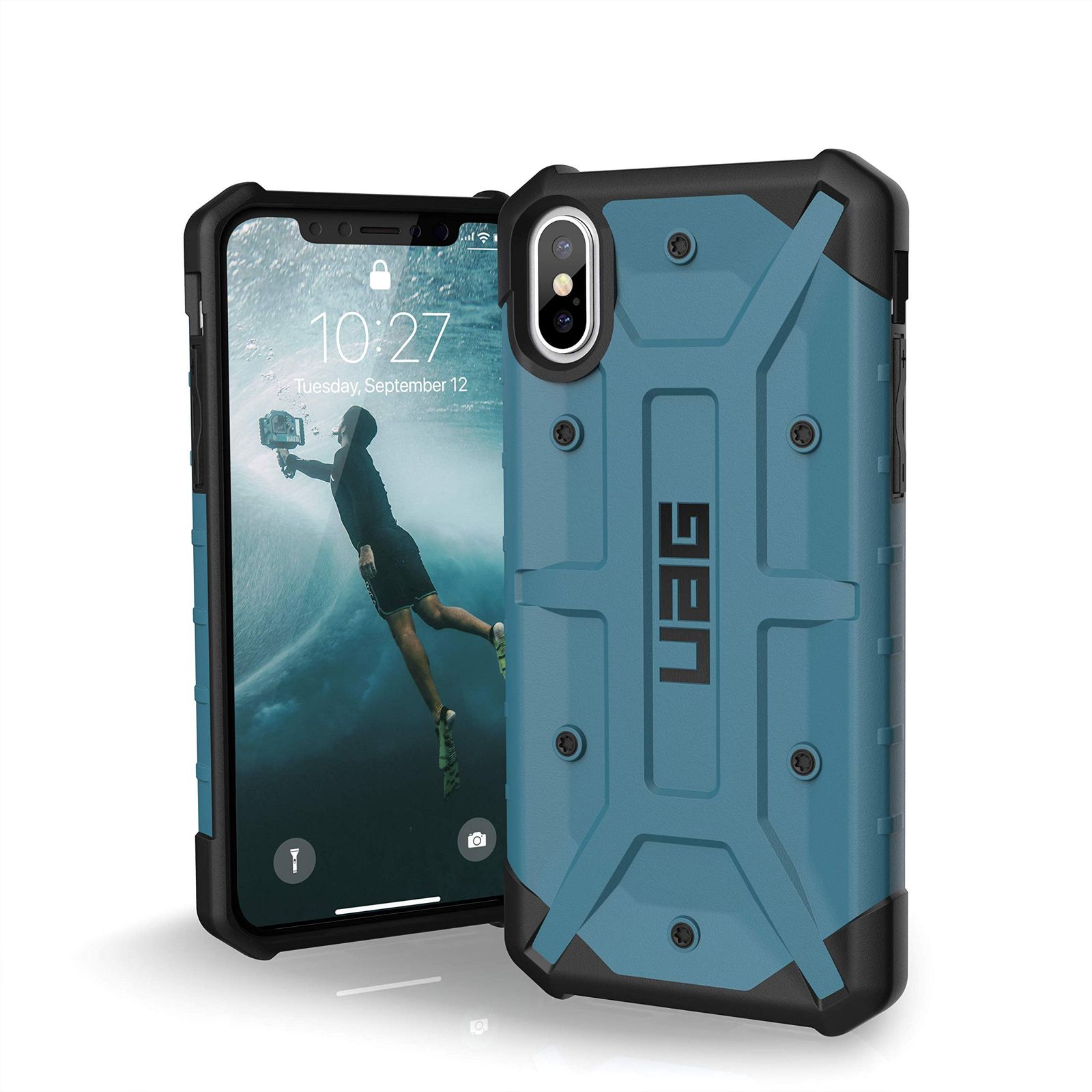 URBAN ARMOR GEAR UAG iPhone Xs/X [5.8インチスクリーン] ケース パスファインダー [スレート] 頑丈なミリタリー落下保護カバー [パスファインダー - スレート]