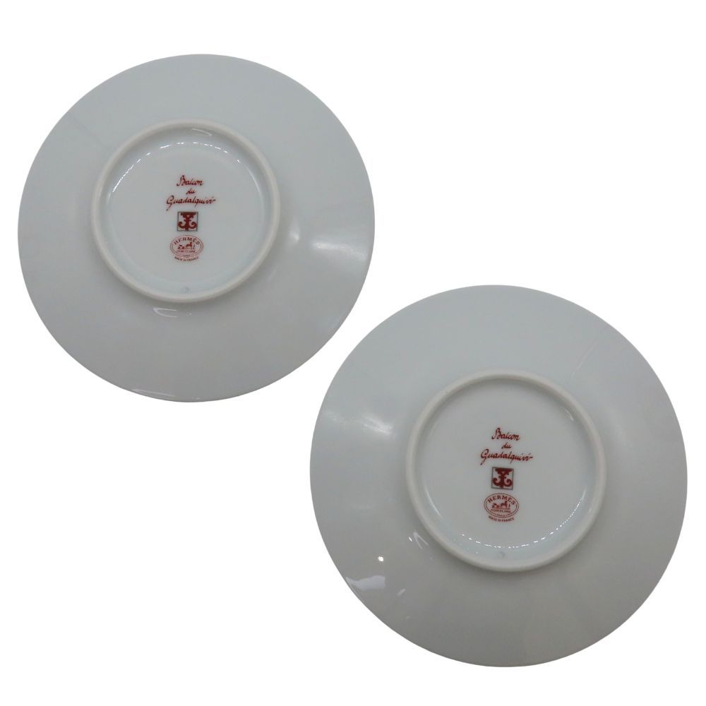  HERMES エルメス ガダルキヴィート ティーカップ＆ソーサーセット 2 Pセット テーブルウェア 食器 洋食器 レッド 赤 無料ギフトラッピング承ります ティーカップ ソーサー コーヒー ティーカップ