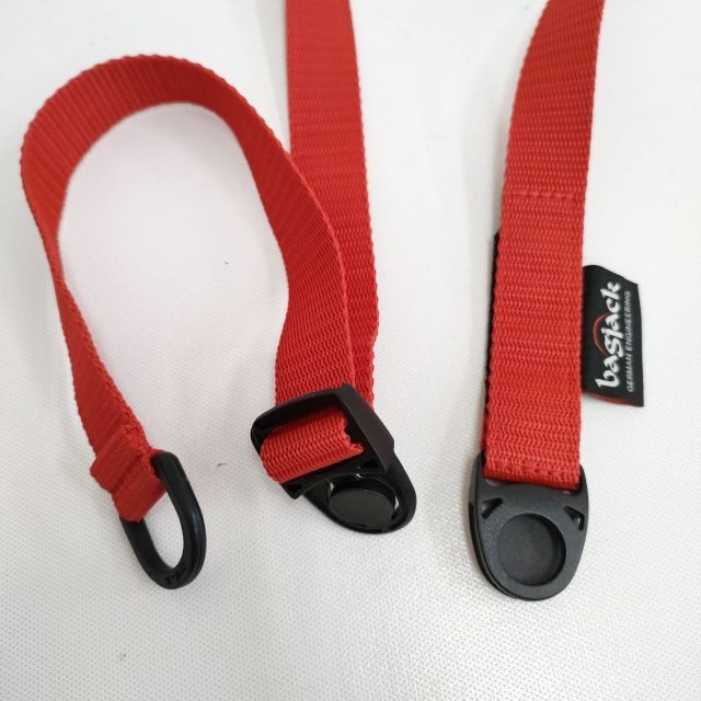 bagjack ドイツ製 Nylon Belt ナイロン 25mm ベルト レッド メンズ バッグジャック【中古】4-0707G♪