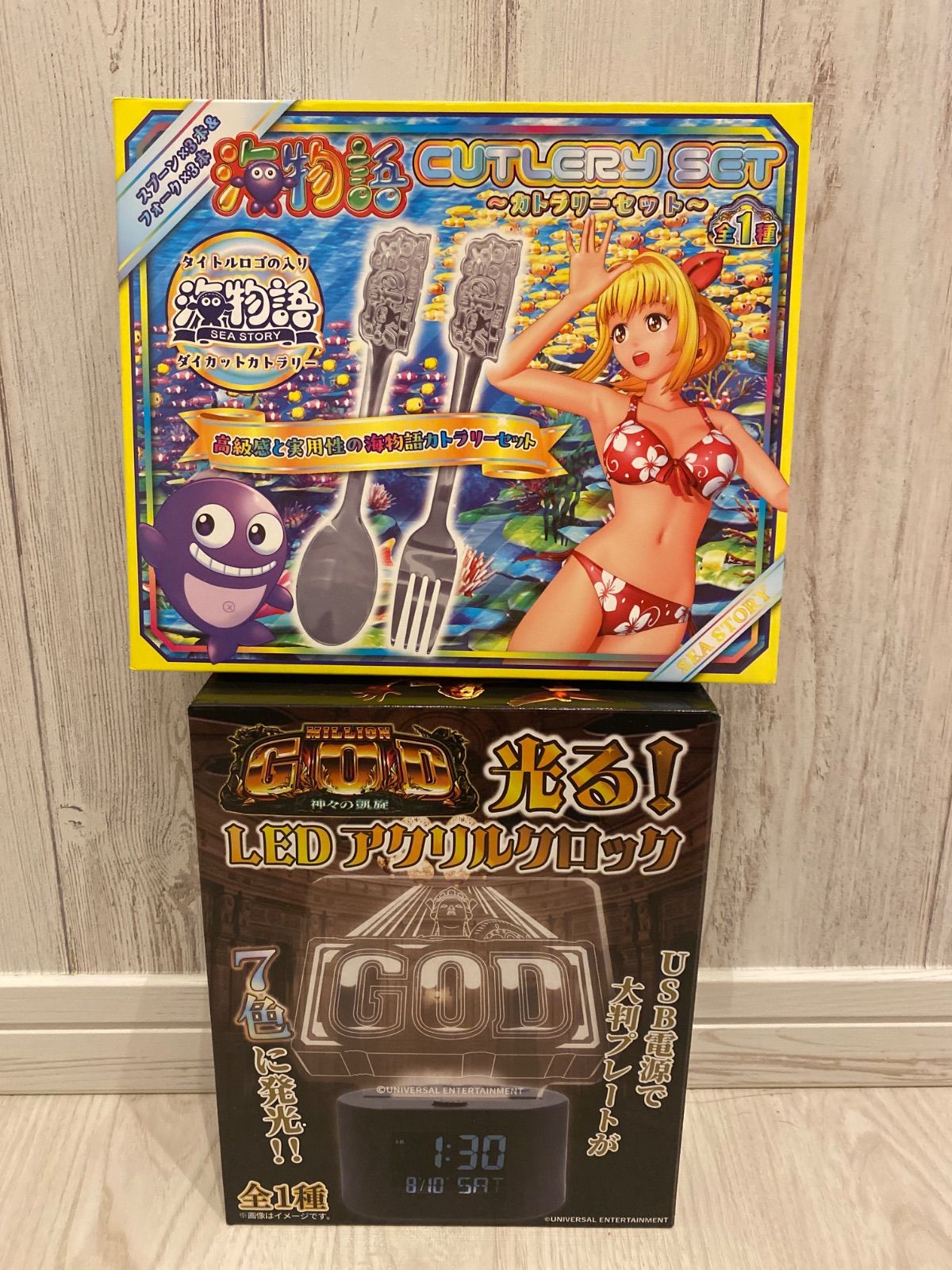 ミリオンゴッド MILLION GOD LEDアクリルクロック 海物語