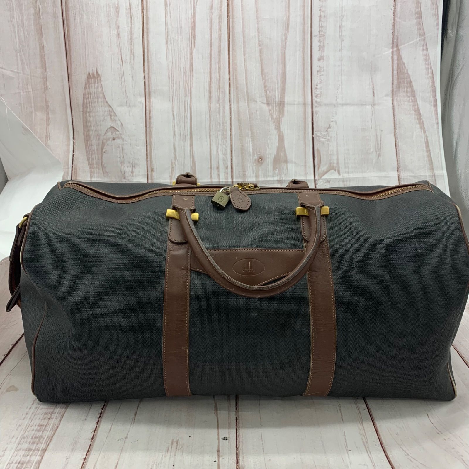 高評価のクリスマスプレゼント dunhill ダンヒル/ボストンバッグ/ロックキー欠品/所々スレ有り バッグ