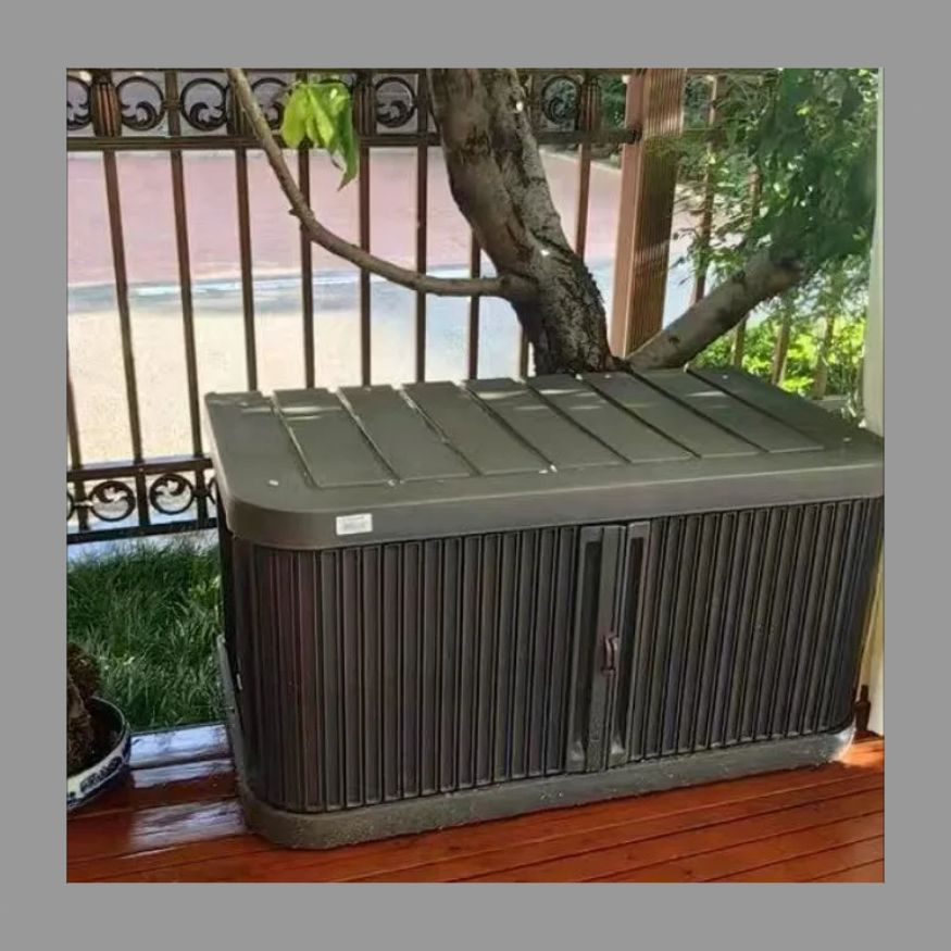 ベランダロッカー屋外ガーデン日除け雨除け工具棚和風屋外庭園収納整理棚