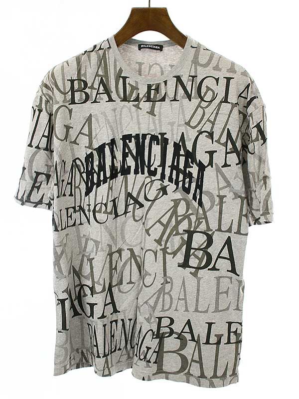 BALENCIAGA バレンシアガ 19AW BB Logo Tee ロゴ刺繍プリントTシャツ 