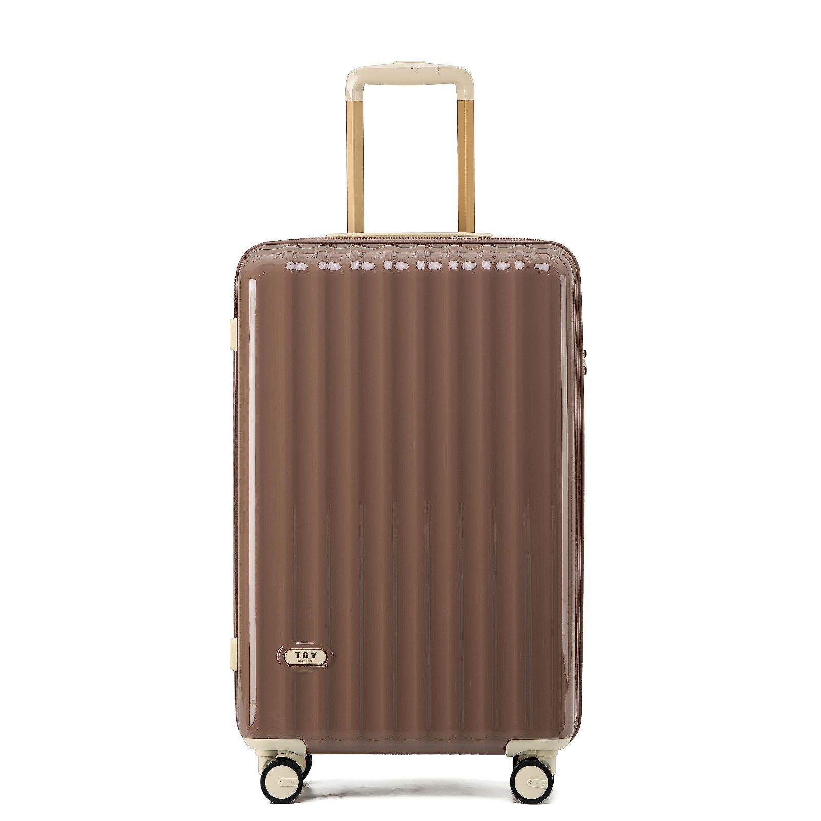 色: Brown】GGQAAA スーツケース キャリーケース ファスナーフレー