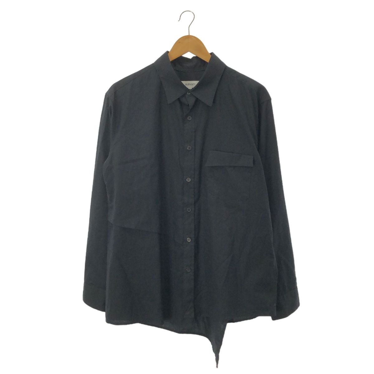 シャツ/ブラウス 【sulvam/サルバム】BODY OVERLAP STAND COLLAR SHIRT
