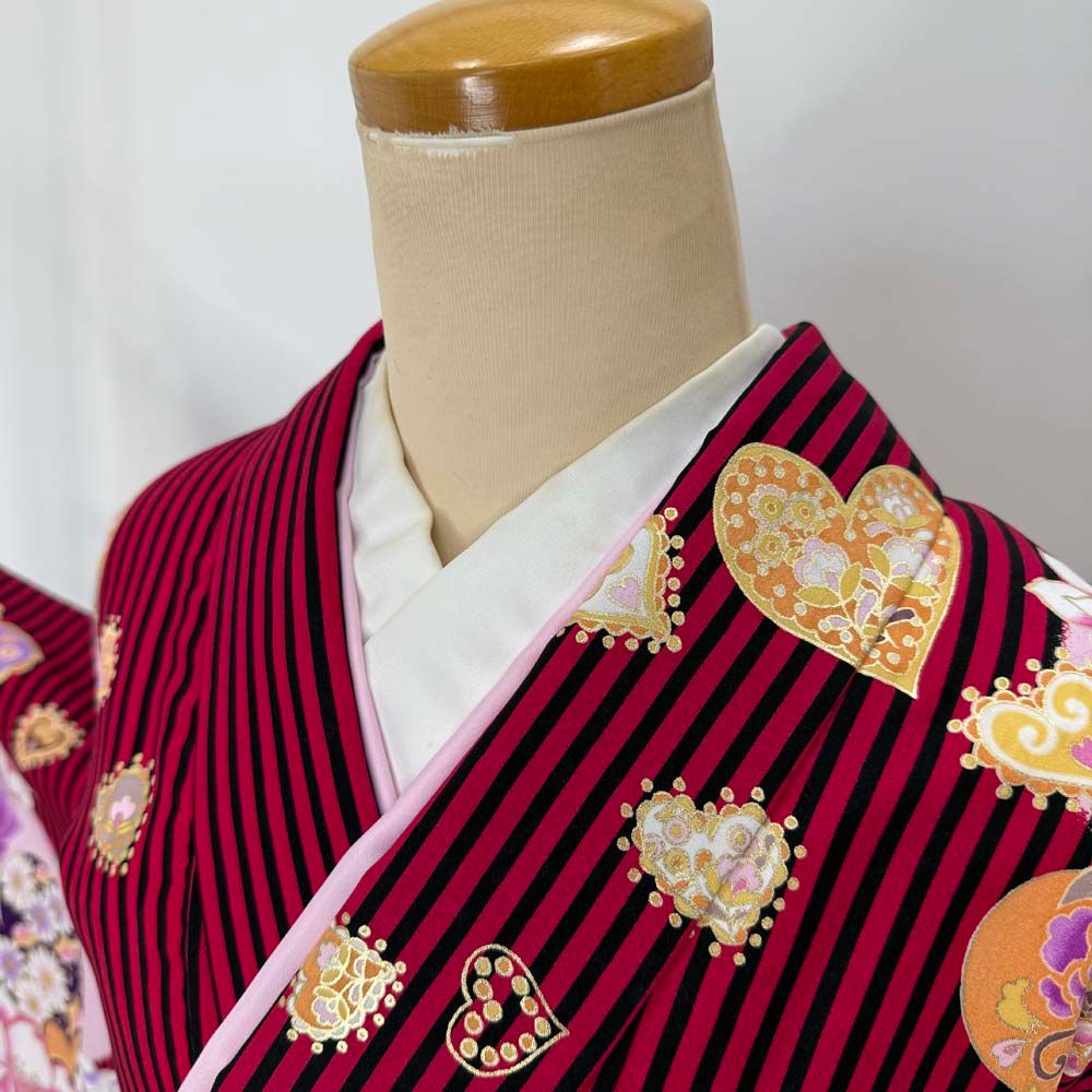 二尺袖 単品 卒業式着物 anan ピンク 裄68.7cm Lサイズ 袴用着物 化繊 4673