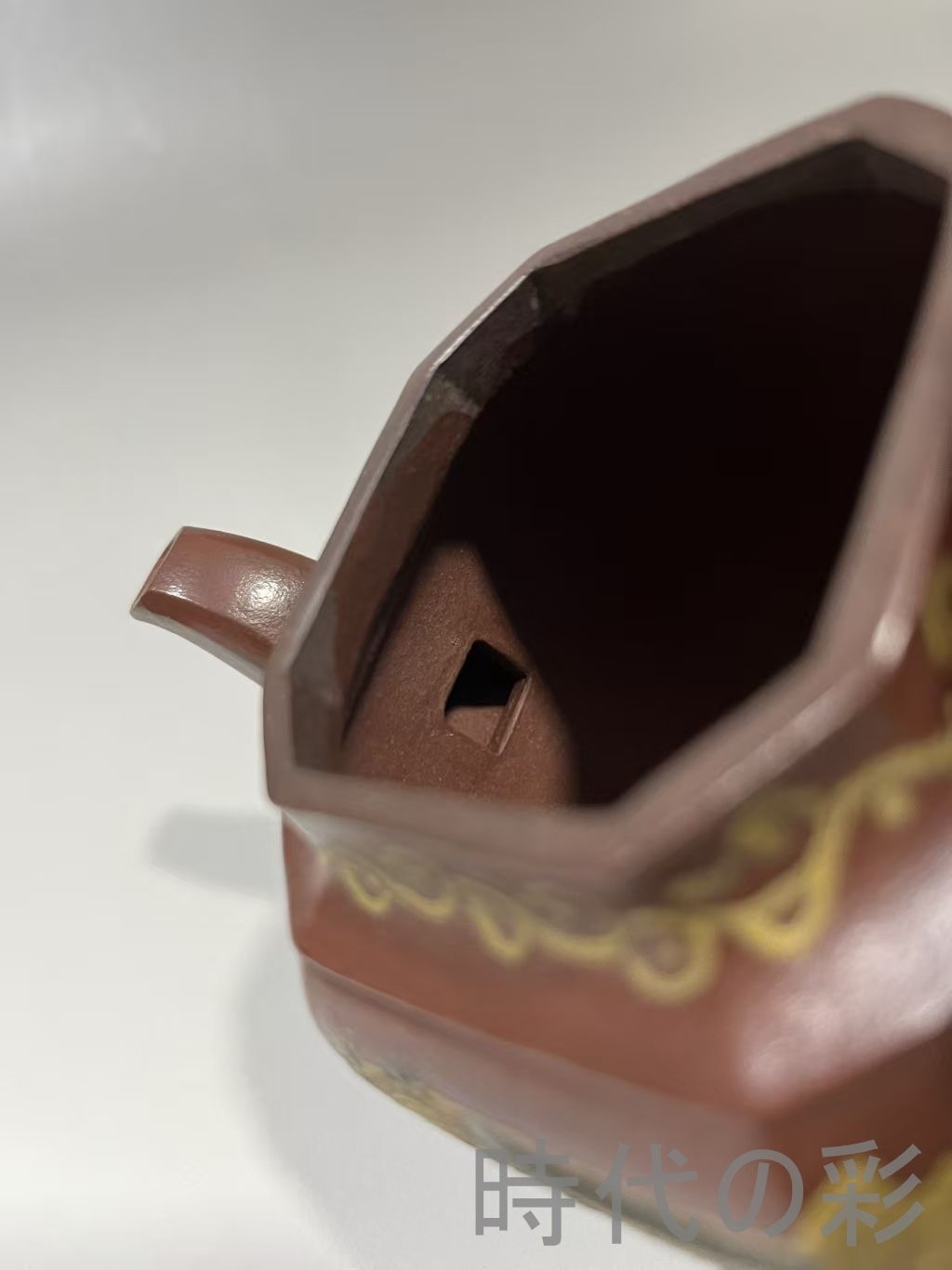 中国古美術 中国宜興 紫砂壺 四方壺 大清乾隆年制款 原鉱朱泥 急須