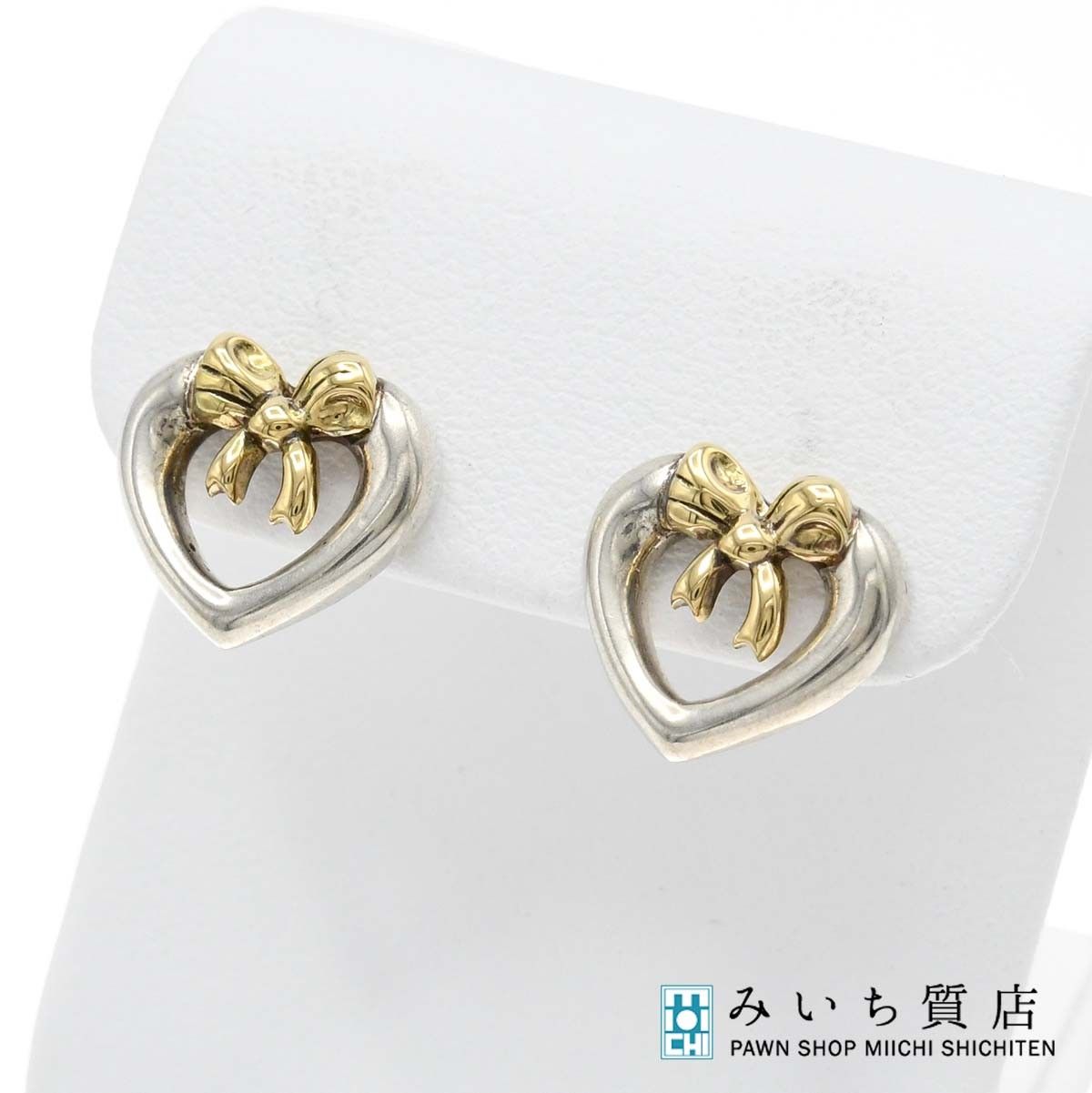 TIFFANY＆Co. ティファニー ハートウィズボウ ピアス 925 750 約