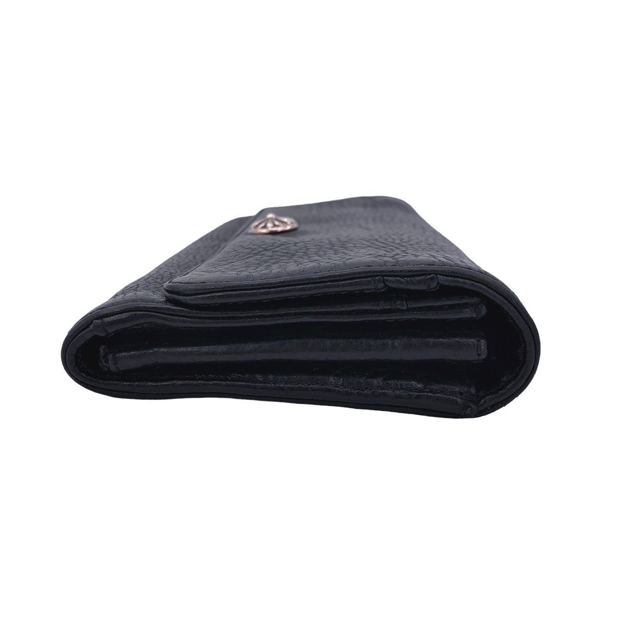 クロムハーツ   JUDY ジュディ クロスボールボタンレザーロングウォレット財布 中古 SJ02 中古】 CHROME HEARTS クロムハーツ ジュディ ウォレット JUDY 長財布