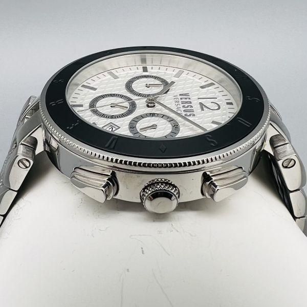 【新品】ヴェルサス/ヴェルサーチ シルバー ブラック メンズ ォーツ 腕時計 銀 - メルカリShops