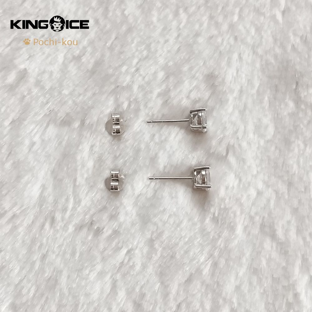 King ice BRILLIANT CUT Stud 6ミリ ピアス ホワイト - メルカリ