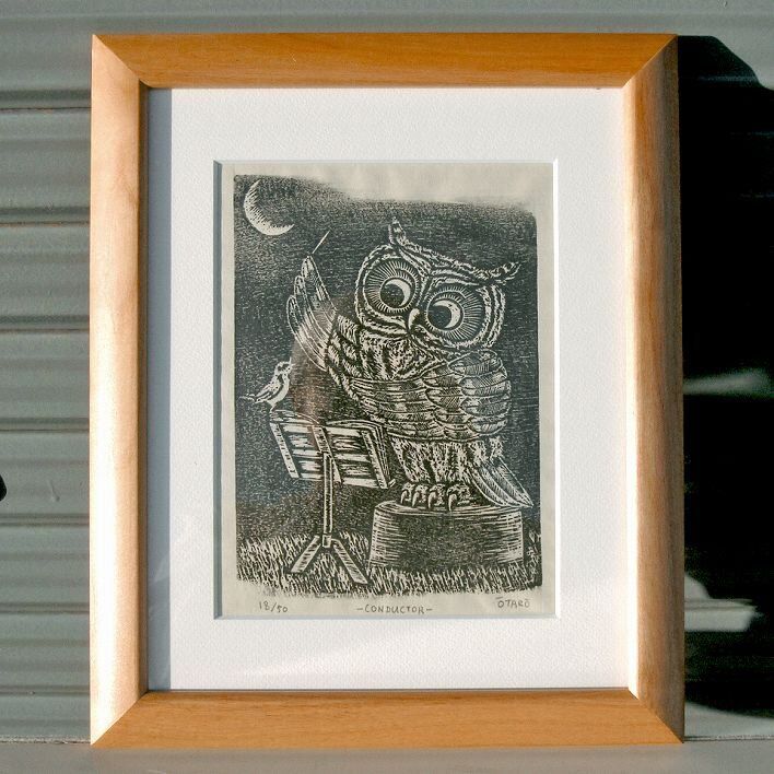 山口欧太郎 版画 額入 CONDUCTOR No.171014-42 梱包サイズ80