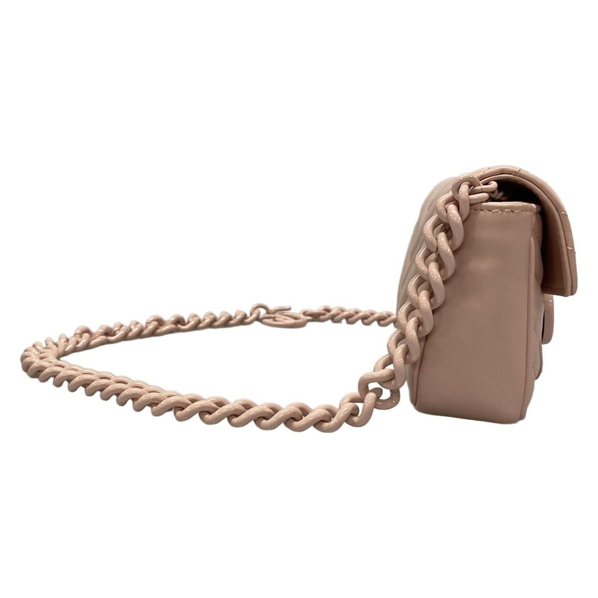 GUCCI グッチ ウエストポーチ GGマーモント 699757 ライトピンク チェーンベルト 2WAY レザー