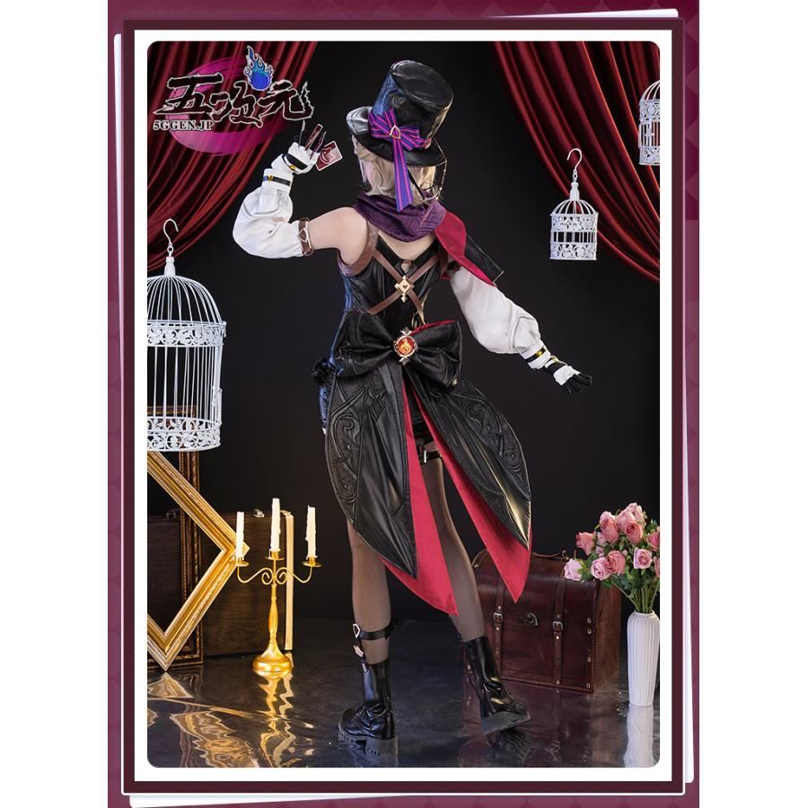 るーく【江南猫次製M】原神 リネ コスプレ+ウィッグ+トランプ 江南猫次 原神 コスプレ リネ 双子 衣装 帽子込み ※ウィッグ 靴