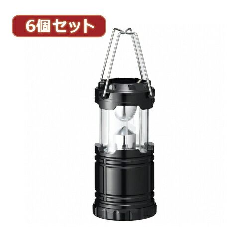YAZAWA 6個セットキャンピングランタンY06LA01BKX6