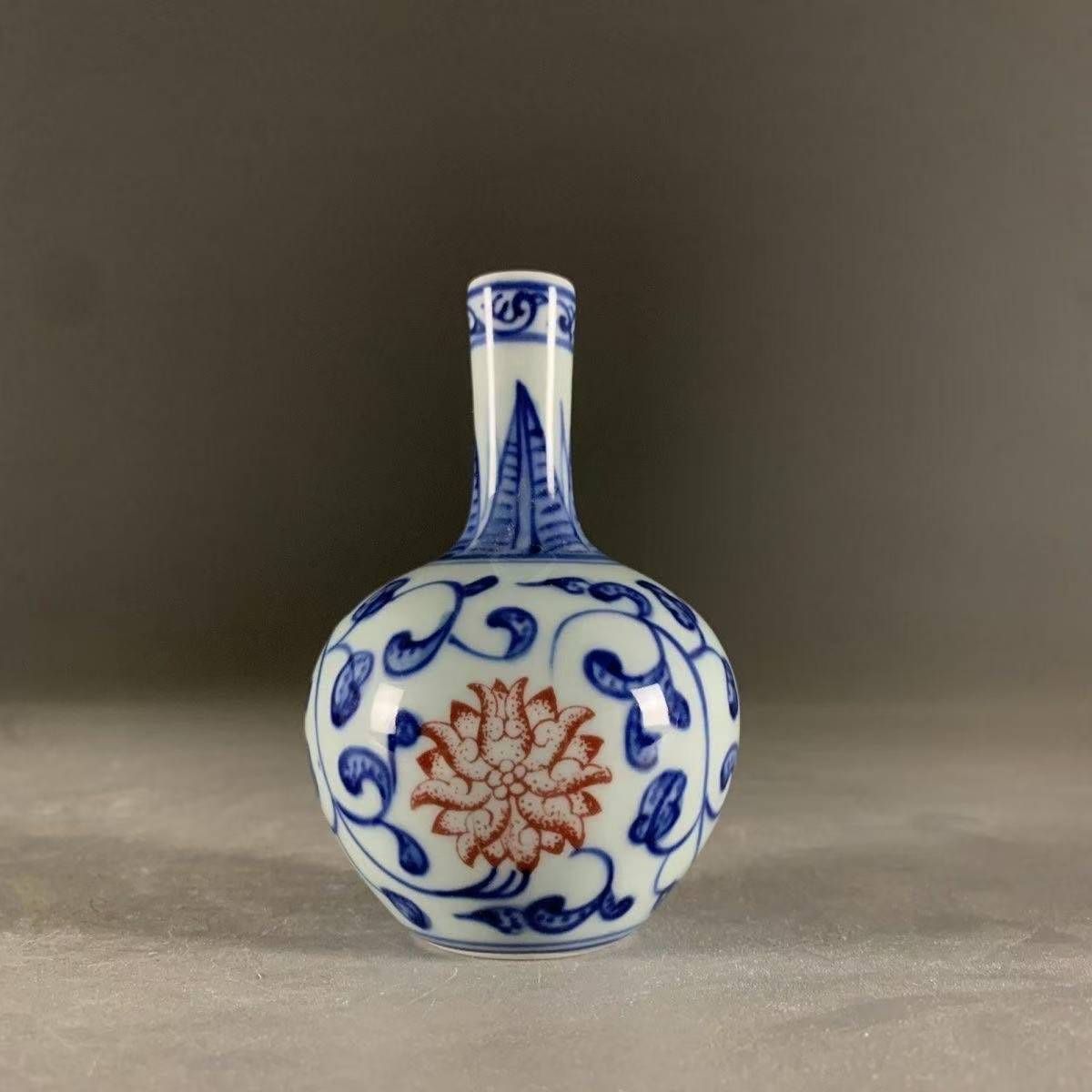 旧家収蔵 中国古玩 青花釉里 置物 - メルカリ