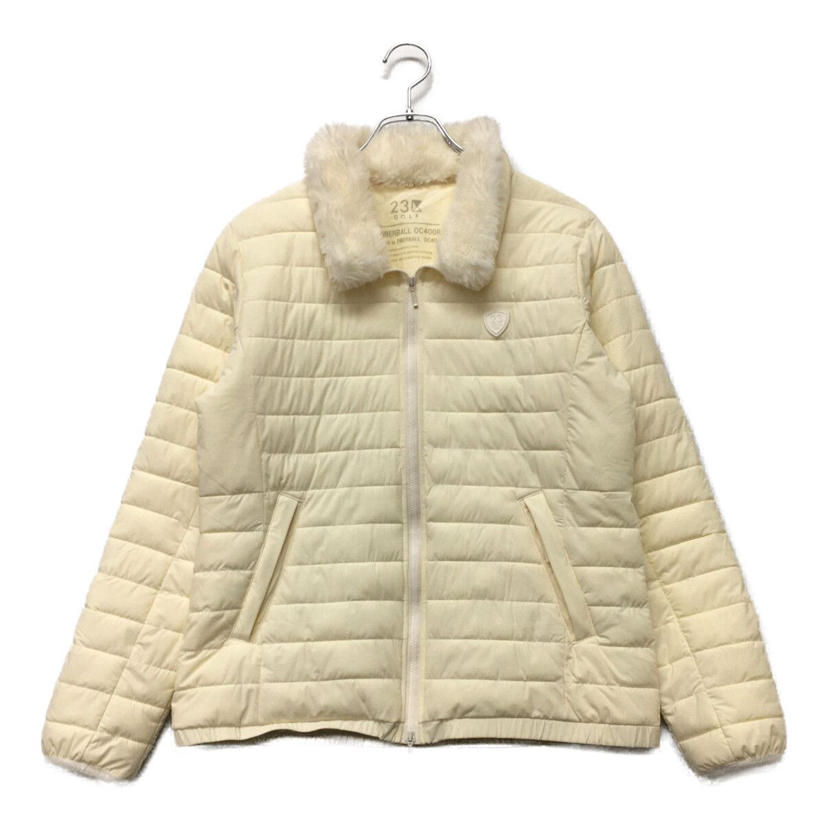 23区 - coco 中古 23区ゴルフ 23区GOLF レディース ブルゾン 3(LL) オフ白 オフホワイト 中わた入り フェイクファー付き 防寒 アウター 中古 レディース 23区ゴルフ 23区GOLF ブルゾン 3(LL) オフ白 オフ