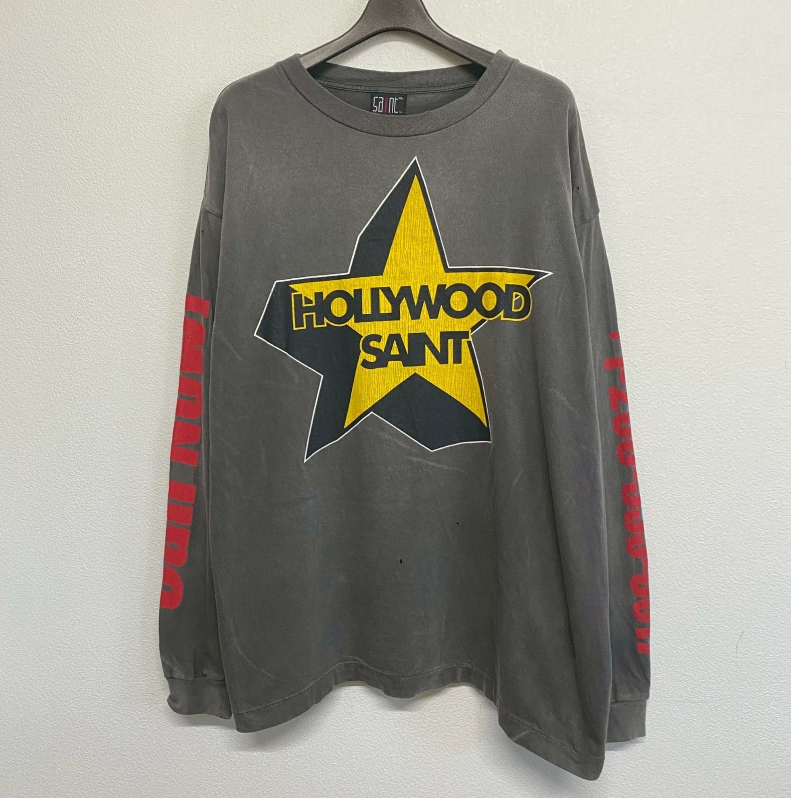 HOLLYWOOD SAINT 長袖カットソー XL 　黒 SAINT Mxxxxxx Hollywood セントマイケル ハリウッド 黒