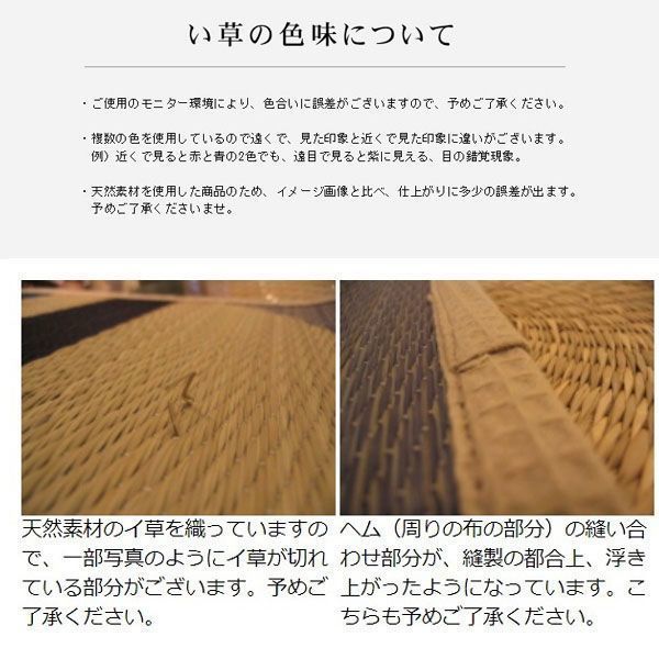 添島勲商店 国産 い草花ござ 市松スクエア（青系） 約190×250cm 【公式