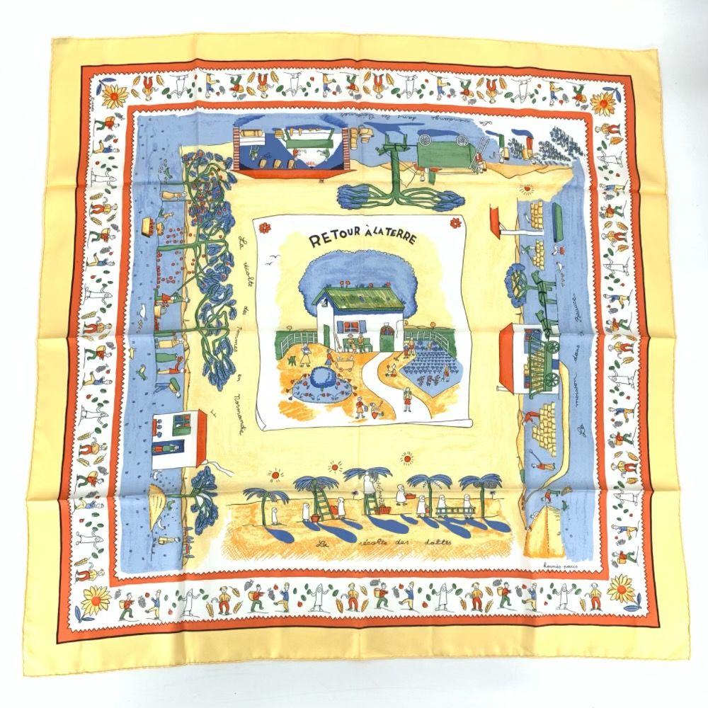 エルメス HERMES スカーフ カレ90「RETOUR A LA TERRE」 HERMES スカーフ カレ90 シルク RETOUR A LA TERRE エルメス | 2122