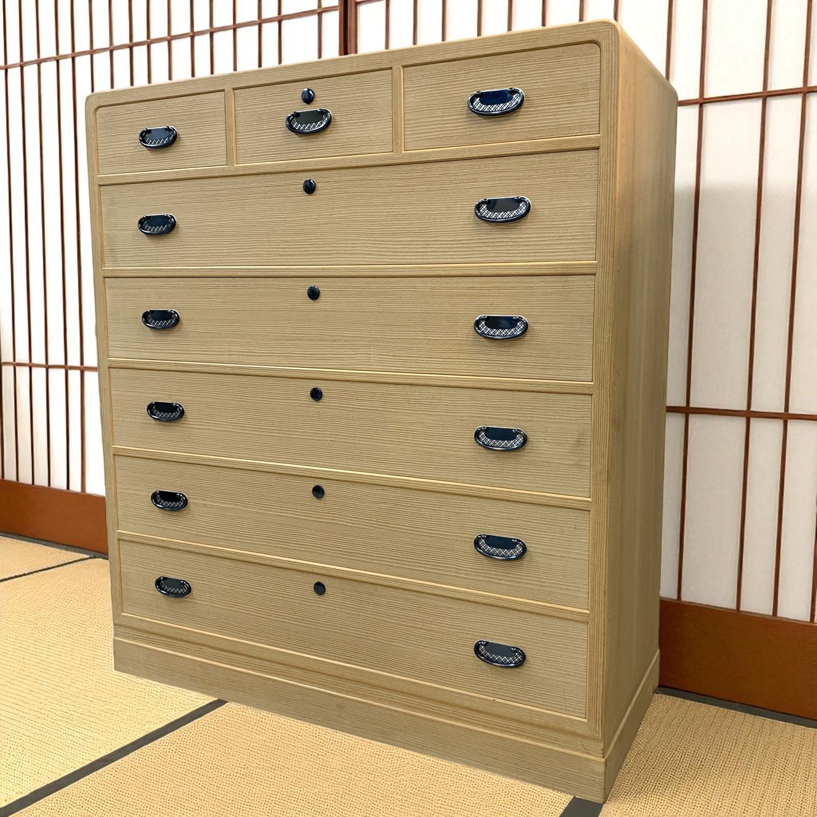 直接取引限定　桐箪笥 桐タンス 13段 引き戸タイプ 着物用 幅99 高さ137cm （ 桐たんす