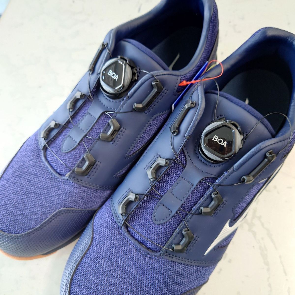 MIZUNOオールマイティ安全靴 LSⅡ52L BOA 28㎝ネイビー×ホワイト 楽天