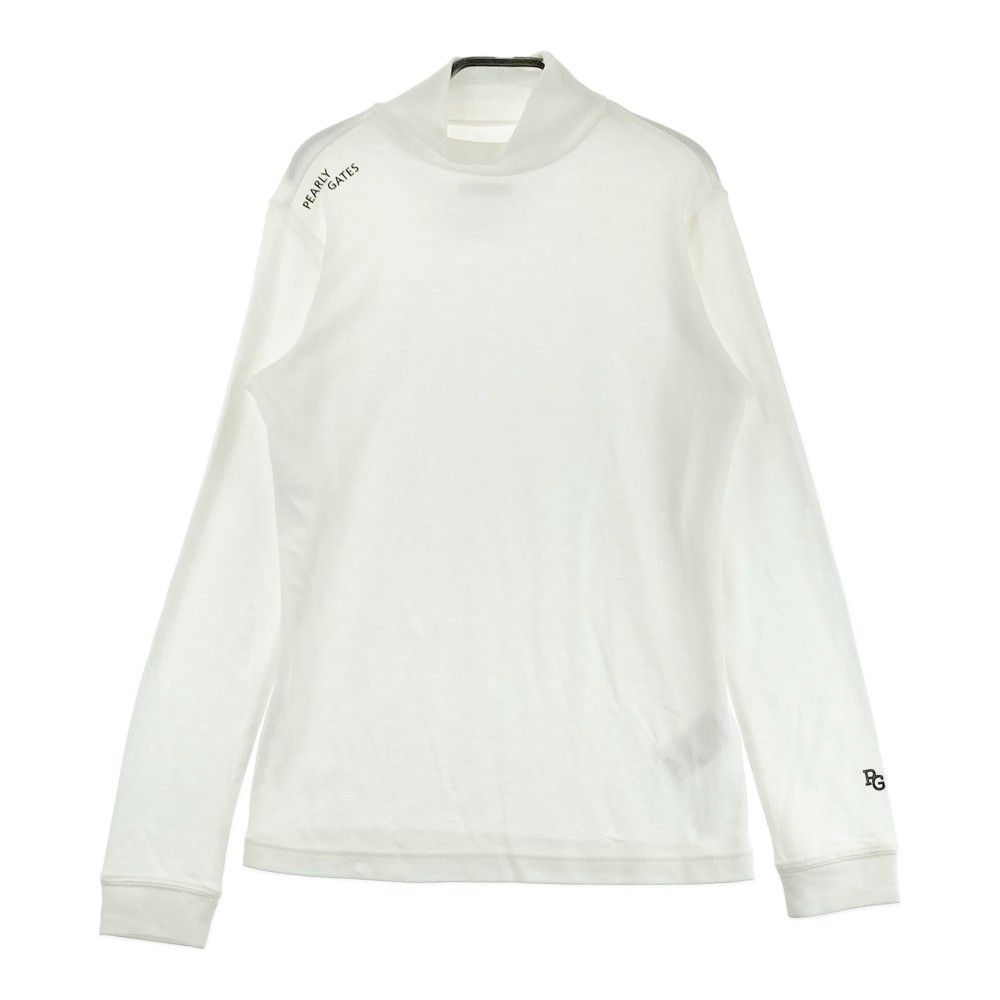 サイズ 1 PEARLY GATES パーリーゲイツ 2025年モデル ハイネック 長袖Tシャツ ホワイト系 240101434725 ゴルフウェア レディース ストスト