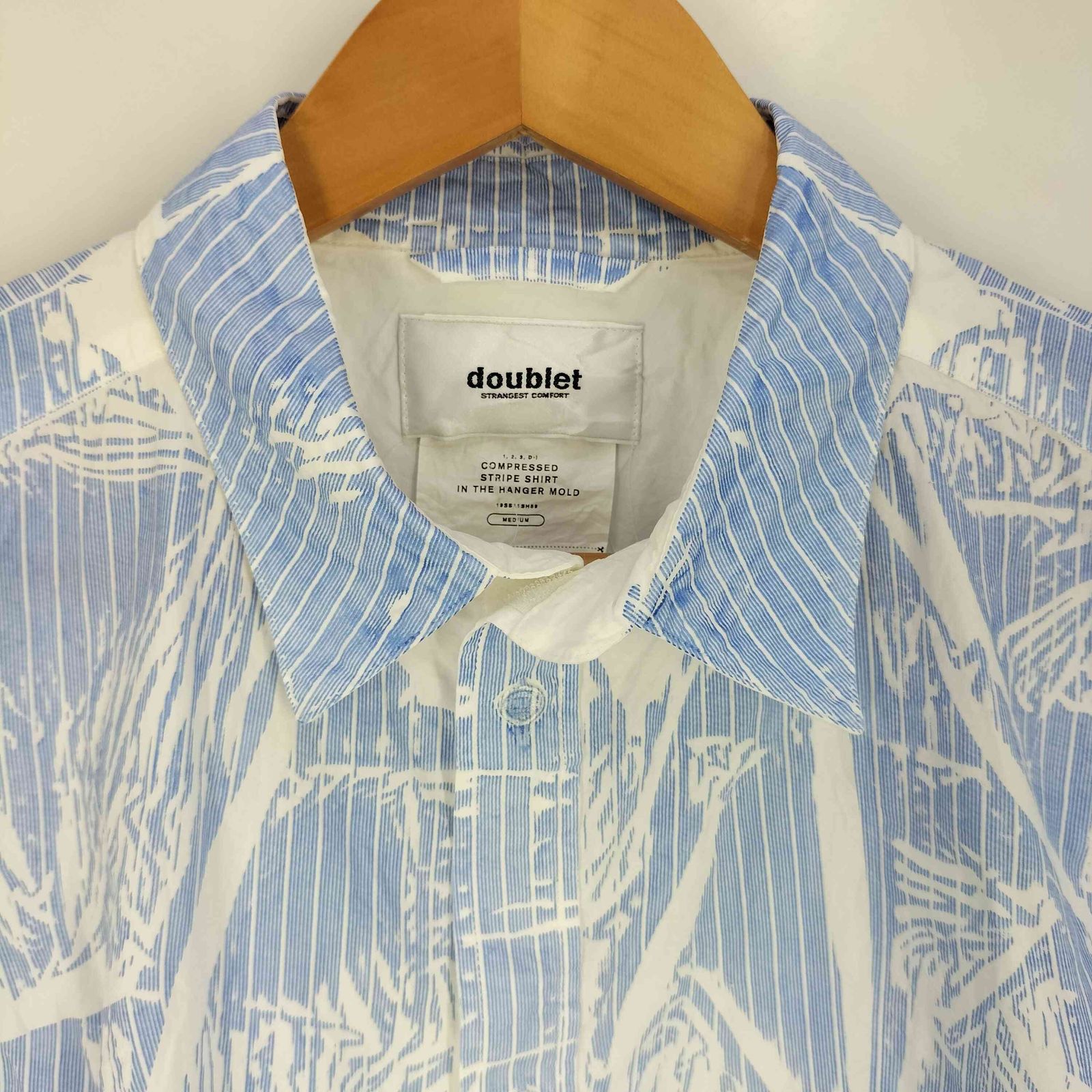 ダブレット doublet COMPRESSED STRIPE SHIRT IN THE HANGER MOLD 