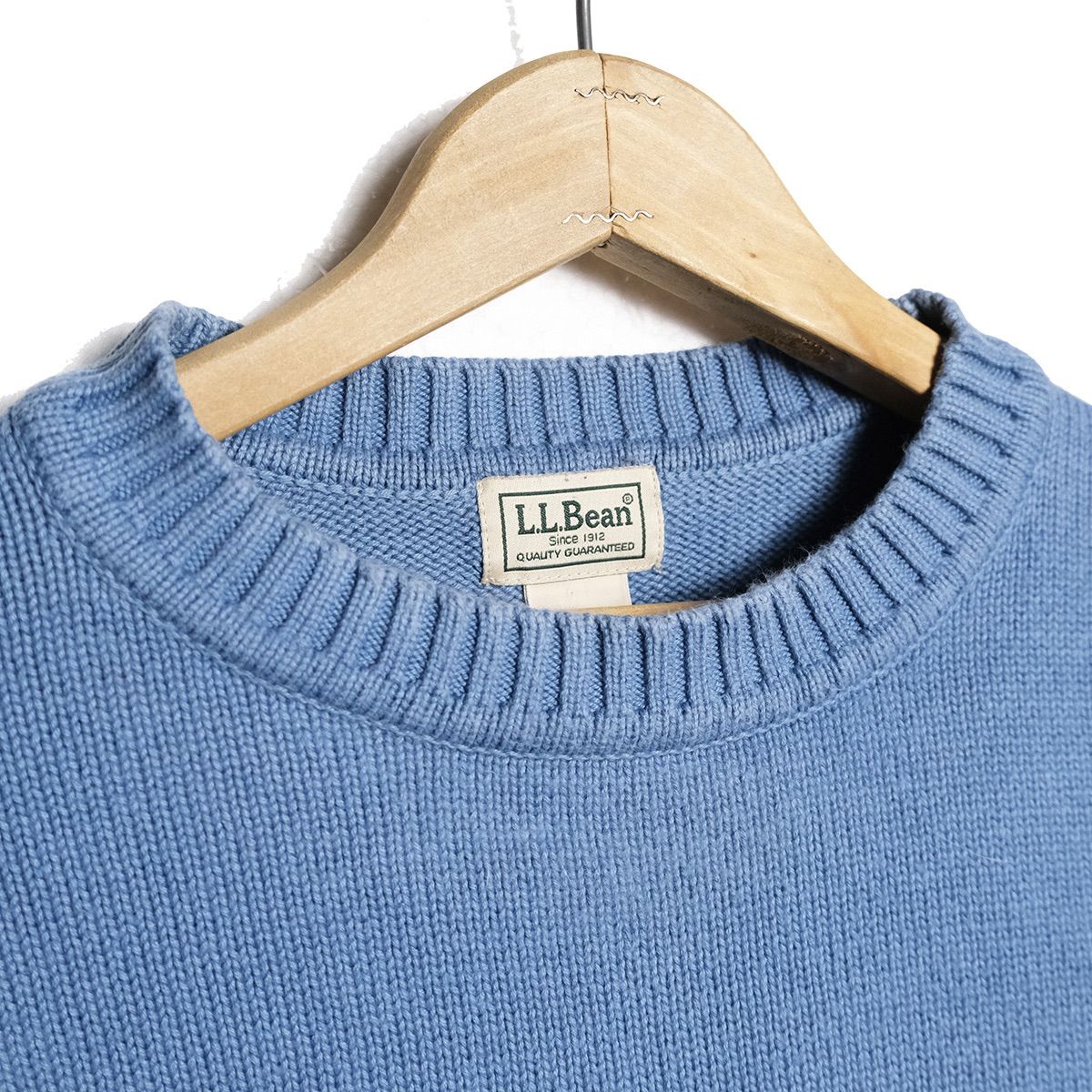 公式 【90s】L.L.Bean 無地 クルーネック コットン ニット レッド L 