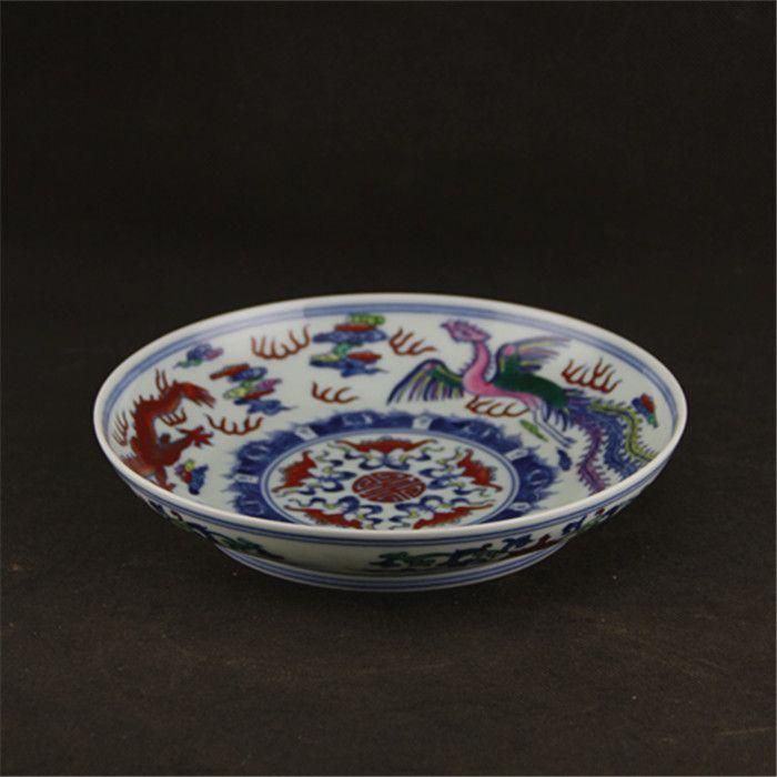 宋汝窯青釉人面硯 景徳鎮 陶磁器 装飾品 現代工芸品 美術品 置物 清雍正青花斗彩龍鳳図磁器皿 景徳鎮 陶磁器 装飾品 現代工芸品