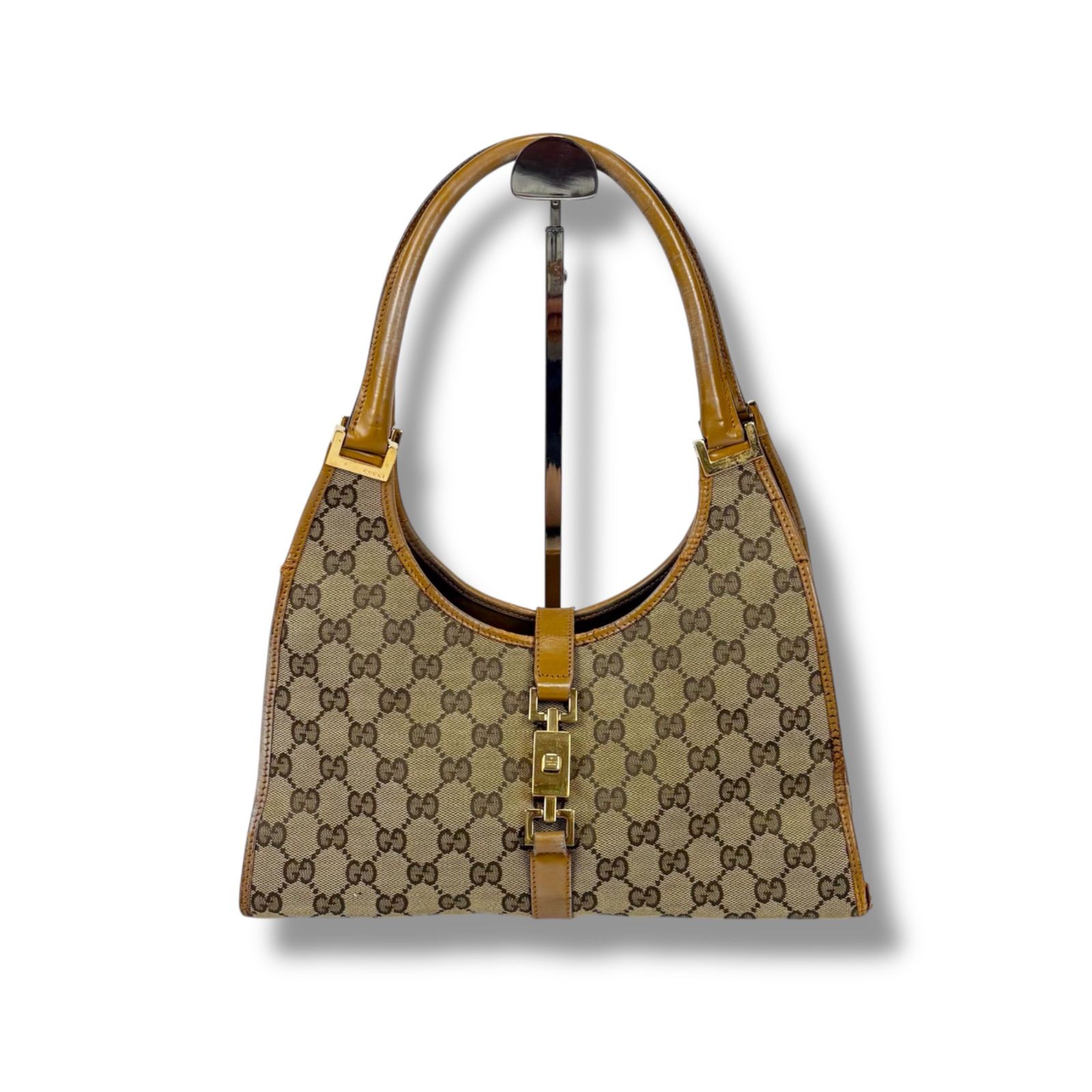 グッチ GUCCI ジャッキーライン ハンドバッグ ベージュ GG