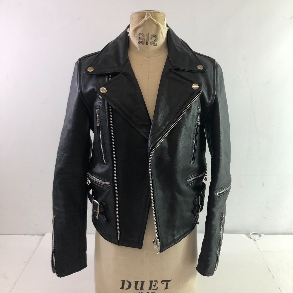 04w1430☆【中古品】ACDC エーシーデーシー レザージャケット ダブル 