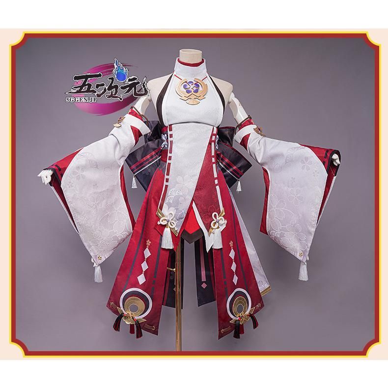 ハロウィン Uwowo 原神 コスプレ 八重神子 やえみこ 衣装 ウィッグ 靴 武器 追加可 BJ0930ML03 ハロウィン