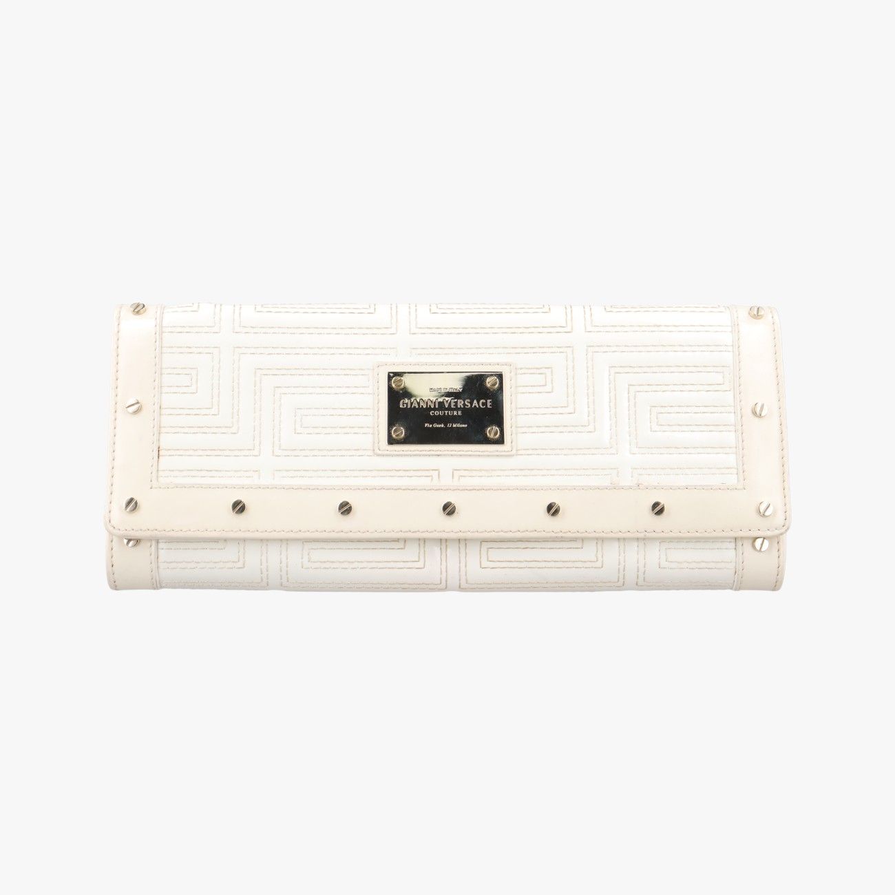 ヴェルサーチェ ヴェルサーチ VERSACEバックグレイン ホワイト パテント