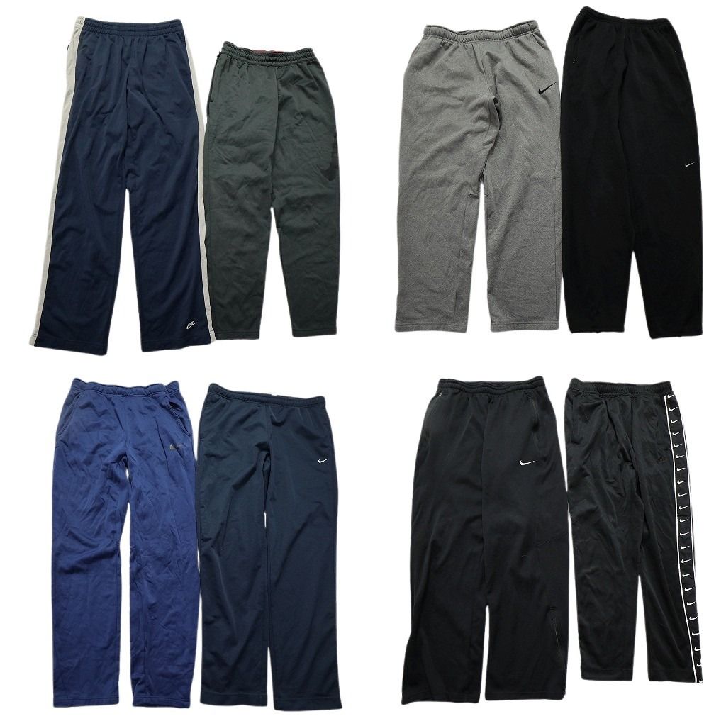古着卸 まとめ売り ナイキ NIKE ジャージ パンツ 8枚セット メンズ Ｌ ワイド トレーニングパンツ スウォッシュ 古着 NC0848