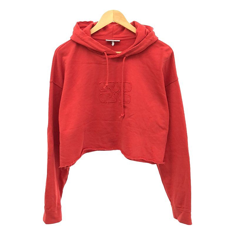 Ganni / ガニー | フーデッドプルオーバートレーナー | S/M | レッド | レディース Ganni / ガニー | フーデッドプルオーバートレーナー | S/M | レッド